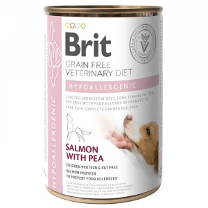 BRIT VETERINARY DIET DOG HYPOALLERGENIC konservi suņiem 400g